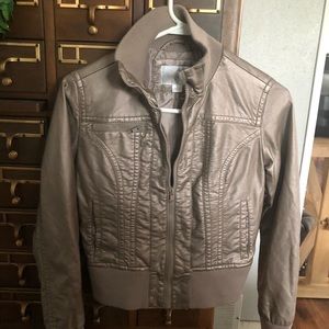 Soft faux leather jacket.